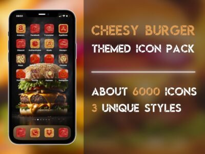 Cover of the Cheesy Burger Icon Pack