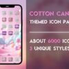 Cover of the Cotton Candy Themed Icon Pack
