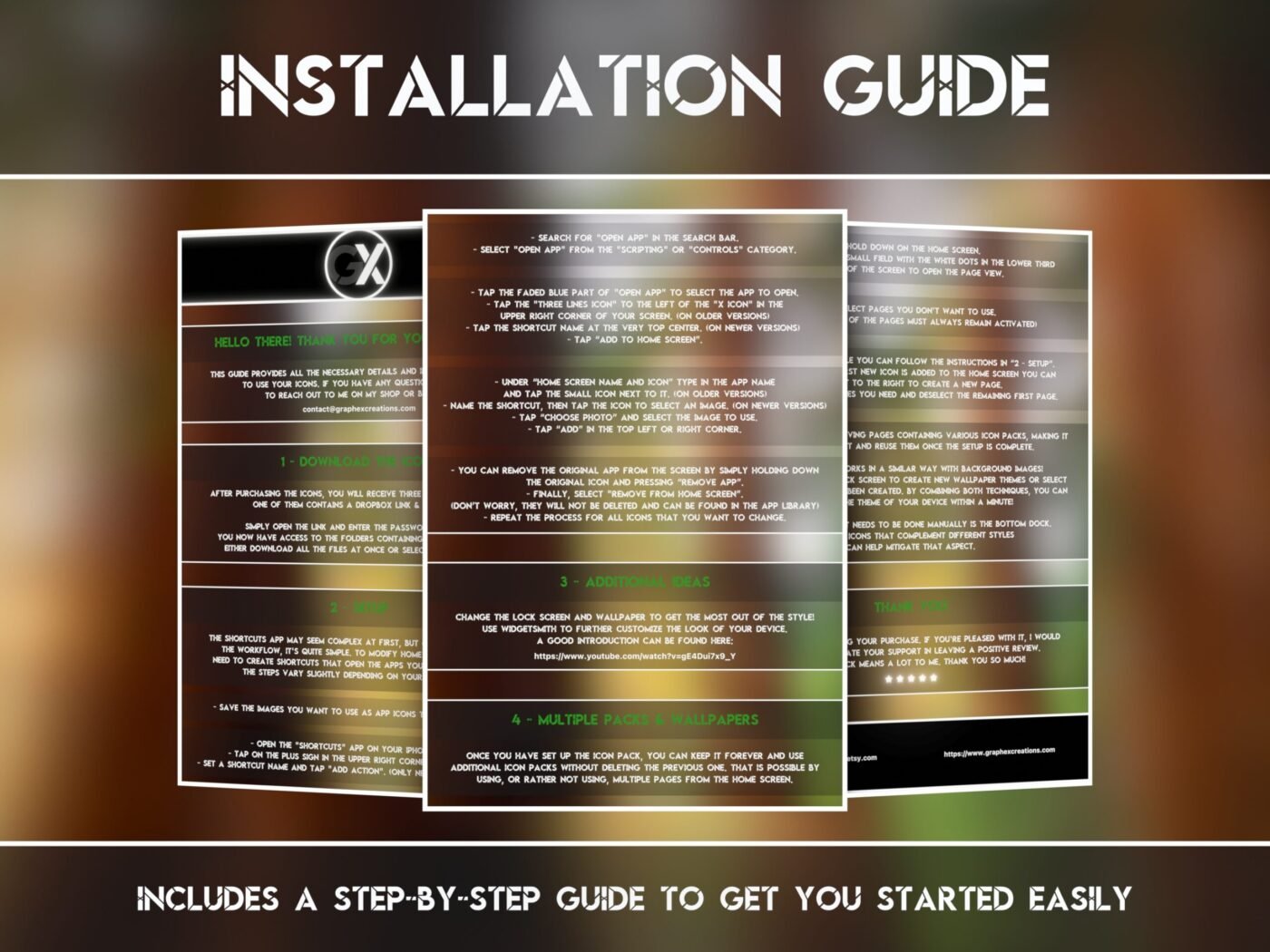 Installation Guide Showcase of the Ancient Redwoods Icon Pack