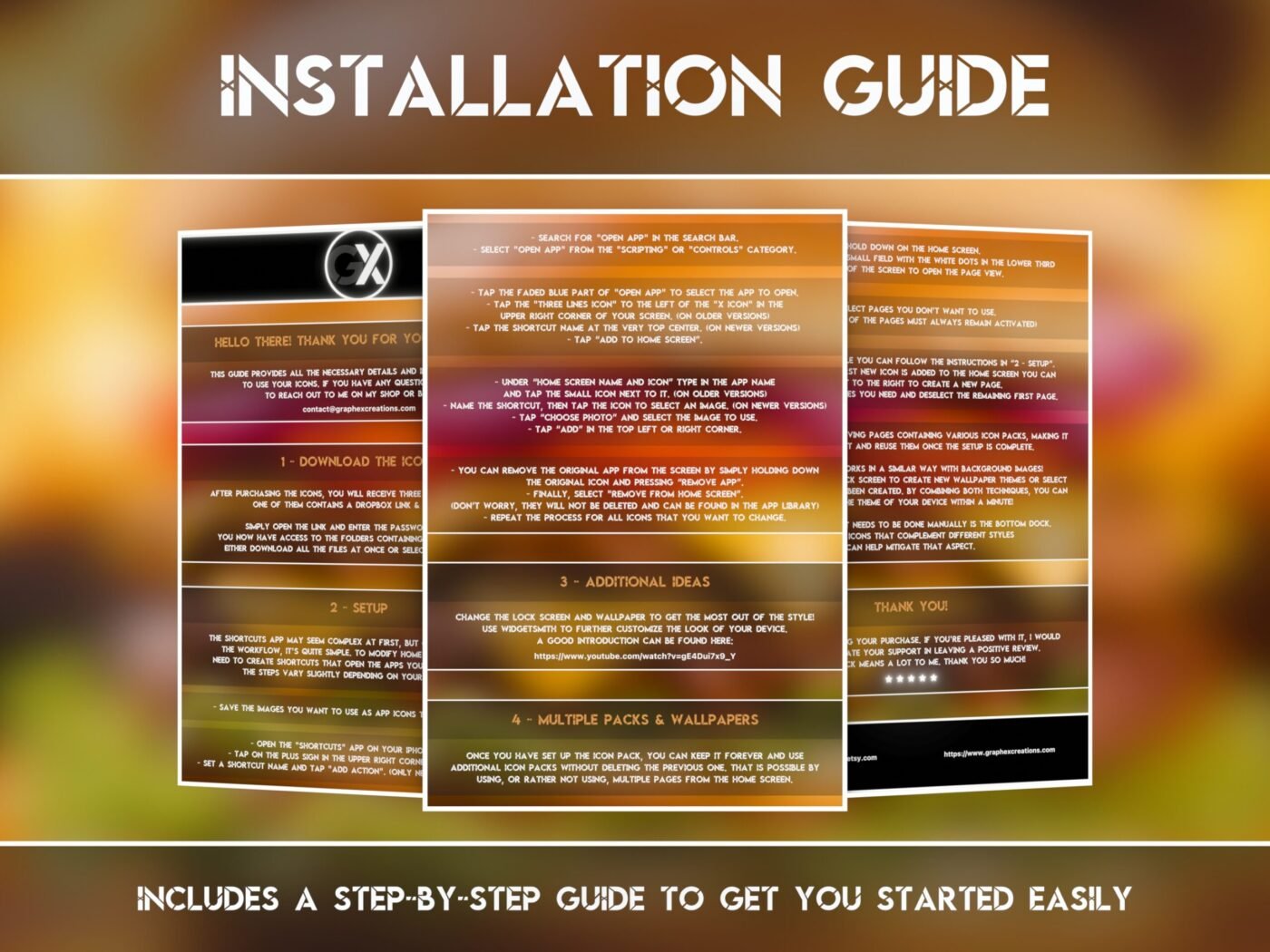 Installation Guide Showcase of the Cheesy Burger Icon Pack