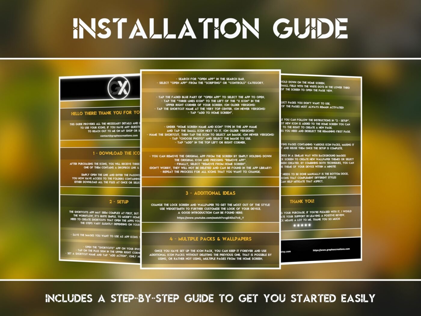 Installation Guide Showcase of the Citrus Fruits Icon Pack