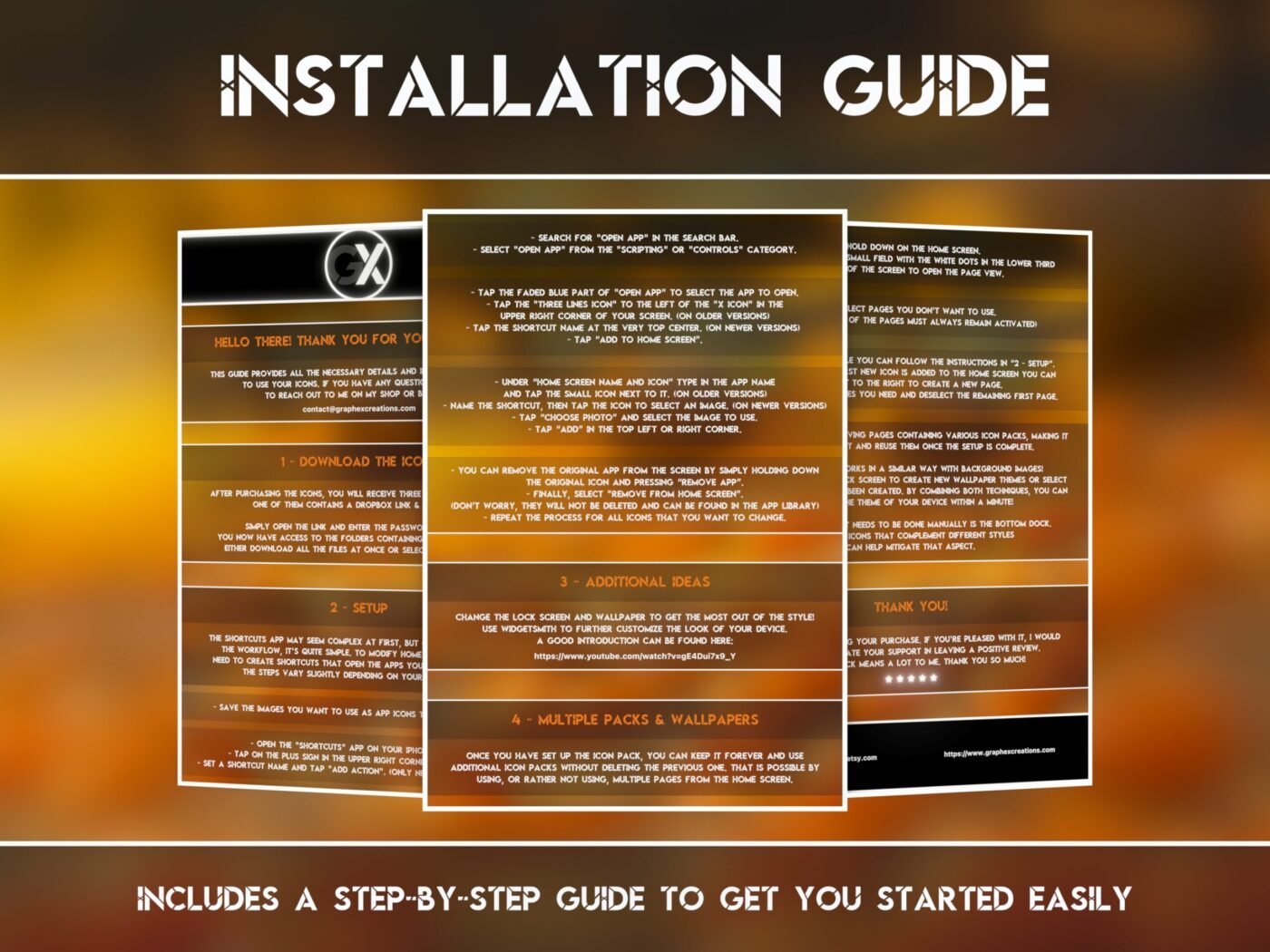 Installation Guide Showcase of the Fall Season Icon Pack