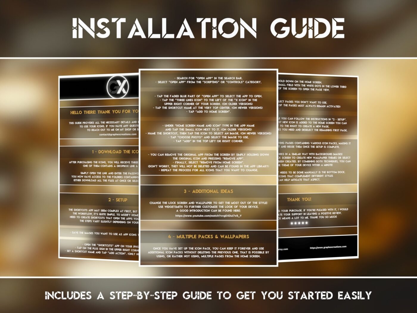 Installation Guide Showcase of the Precious Metals Icon Pack