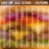 List of the Outline Icons of the Cheesy Burger Icon Pack