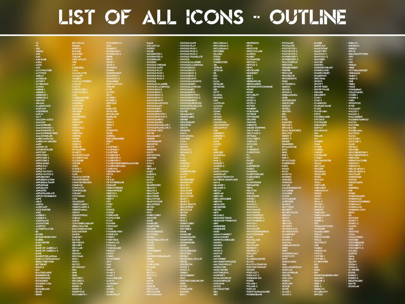 List of the Outline Icons of the Citrus Fruits Icon Pack