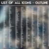 List of the Outline Icons of the Lunar Astronaut Icon Pack