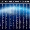 List of the Outline Icons of the Planet Earth Icon Pack
