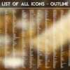 List of the Outline Icons of the Precious Metals Icon Pack