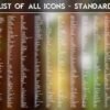List of the Standard Icons of the Ancient Redwoods Icon Pack
