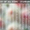 List of the Standard Icons of the Blossom Roses Icon Pack