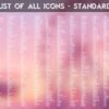 List of the Standard Icons of the Cotton Candy Themed Icon Pack