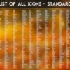 List of the Standard Icons of the Fall Season Icon Pack