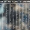 List of the Standard Icons of the Lunar Astronaut Icon Pack