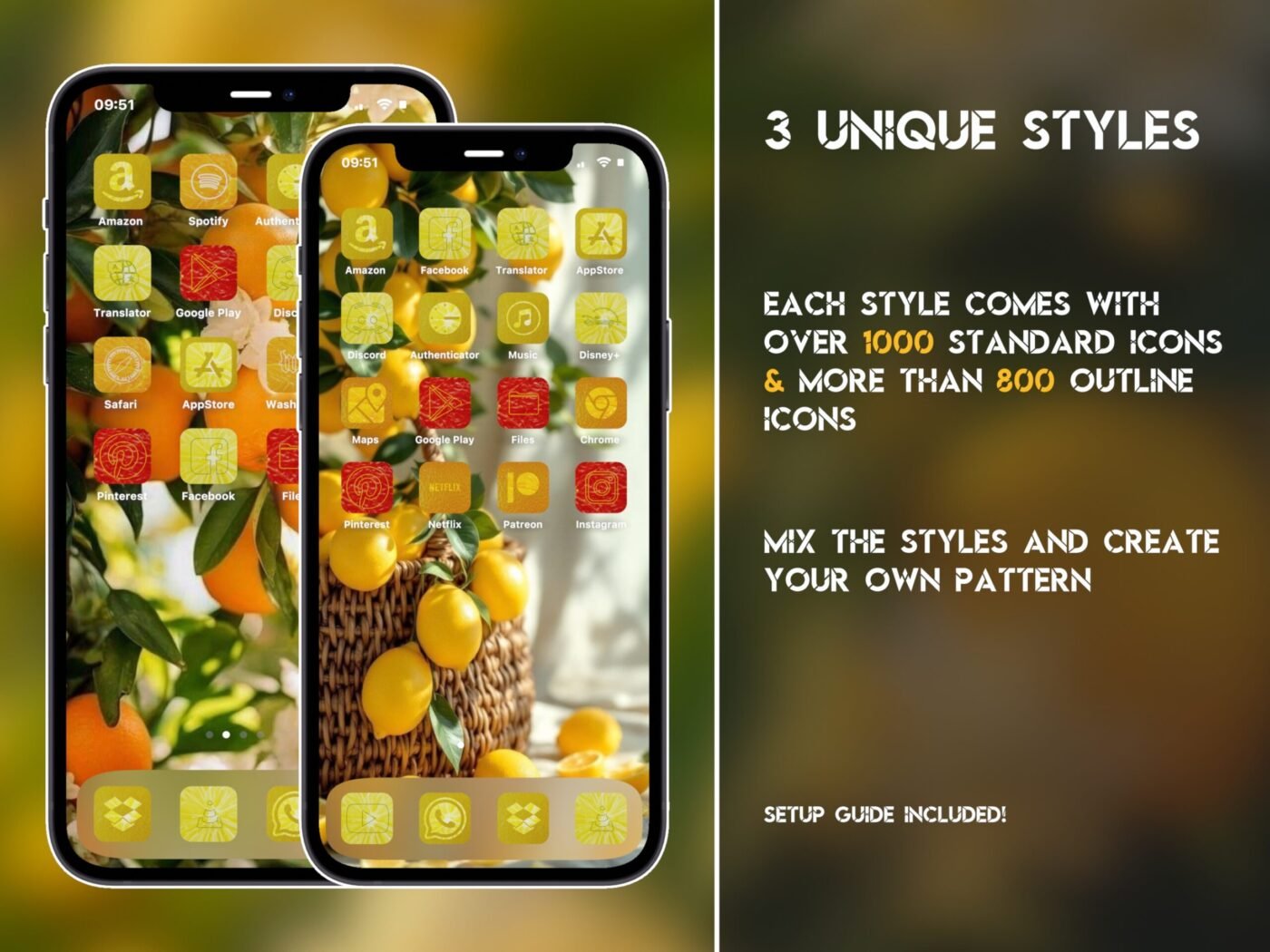 Showcase of the Citrus Fruits Icon Pack