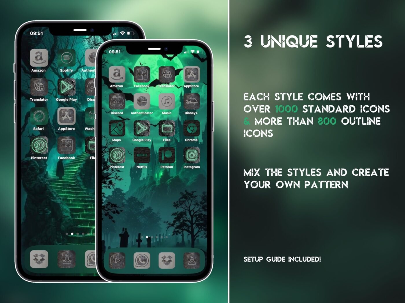 Showcase of the Haunted Castle Icon Pack