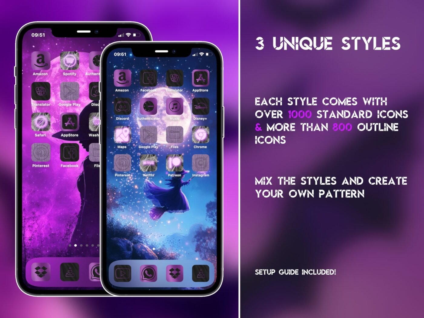 Showcase of the Magical Witch Icon Pack