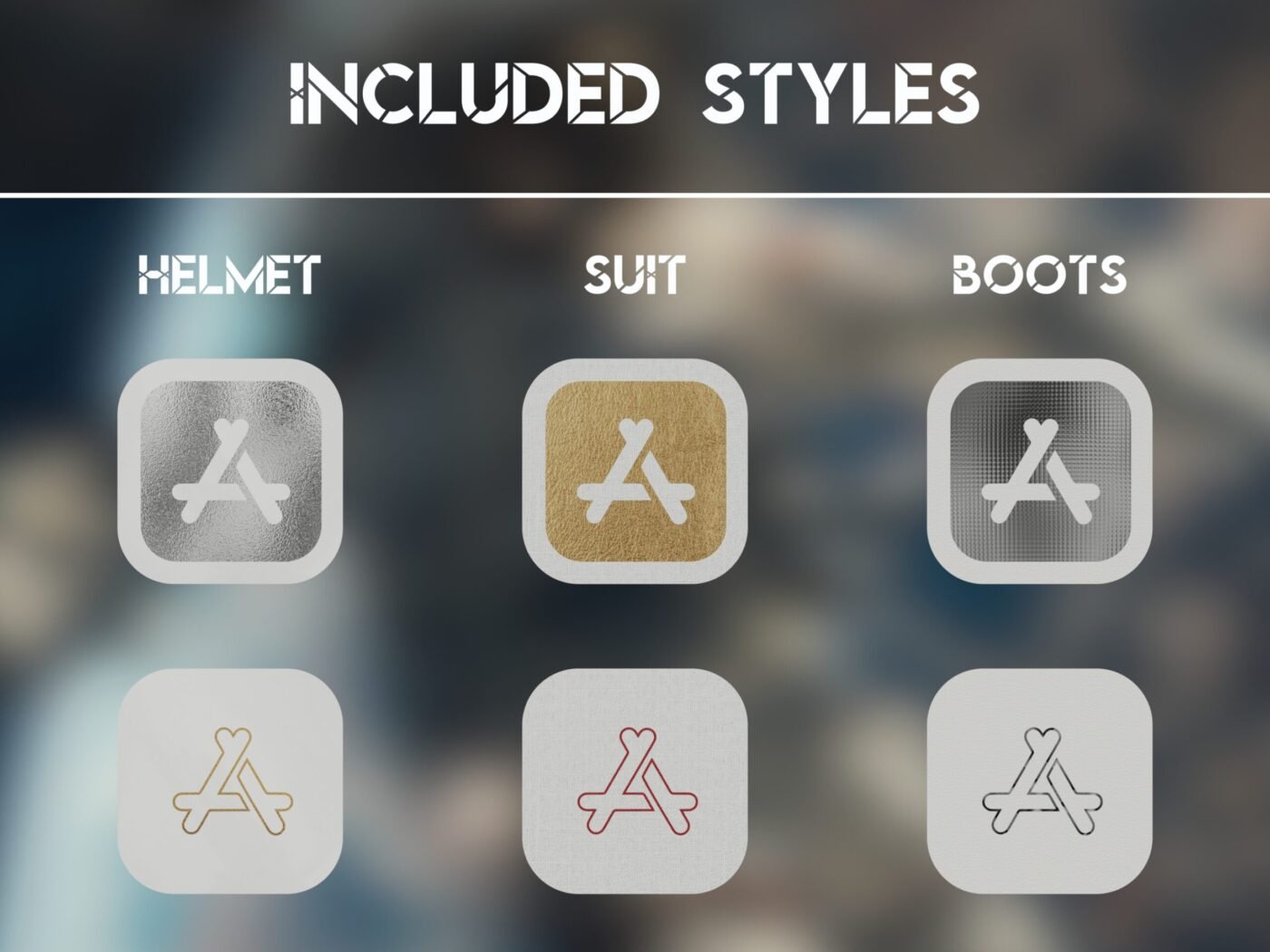 Styles of the Lunar Astronaut Icon Pack