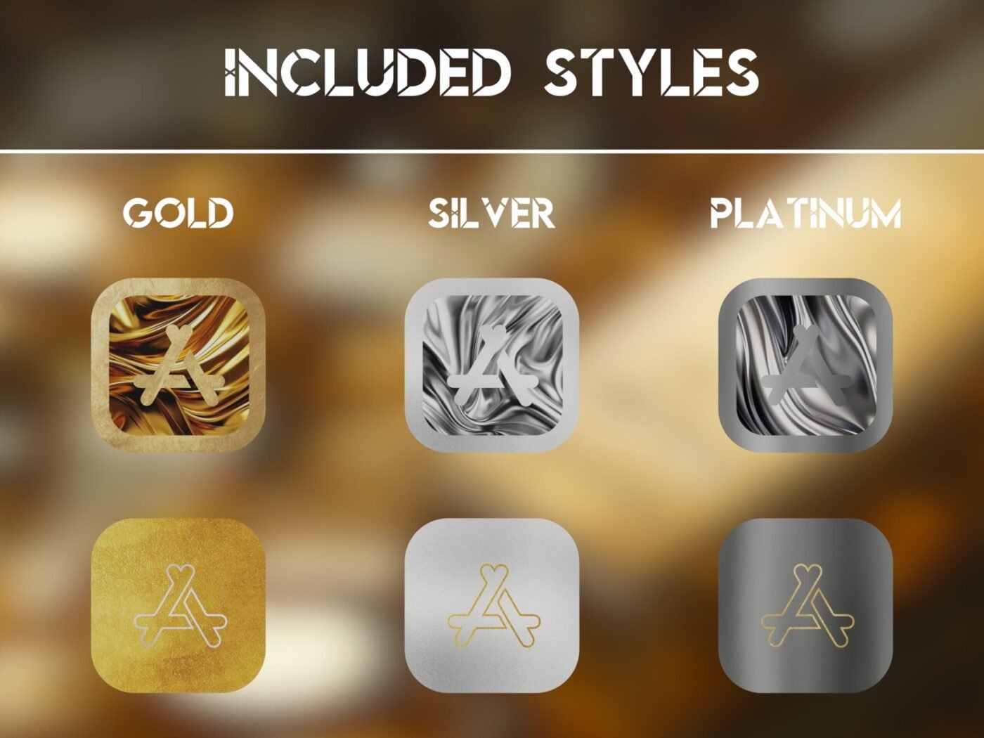 Styles of the Precious Metals Icon Pack