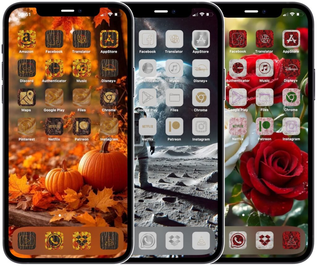 Introduction Phone Themes Three icon packs as a showcase