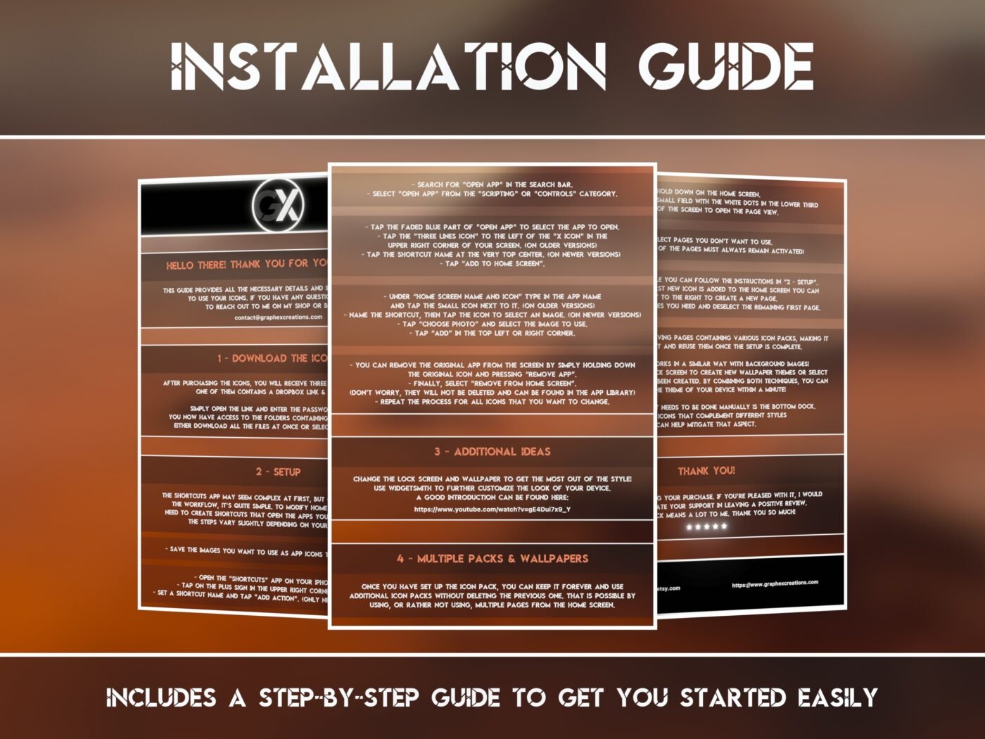 Installation Guide Showcase of the Mars Rover Icon Pack