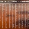 List of the Standard Icons of the Mars Rover Icon Pack