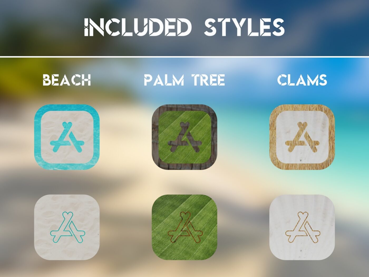 Styles of the Tropical Beach Icon Pack