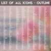 List of the Outline Icons of the Sunlit Tulips Icon Pack