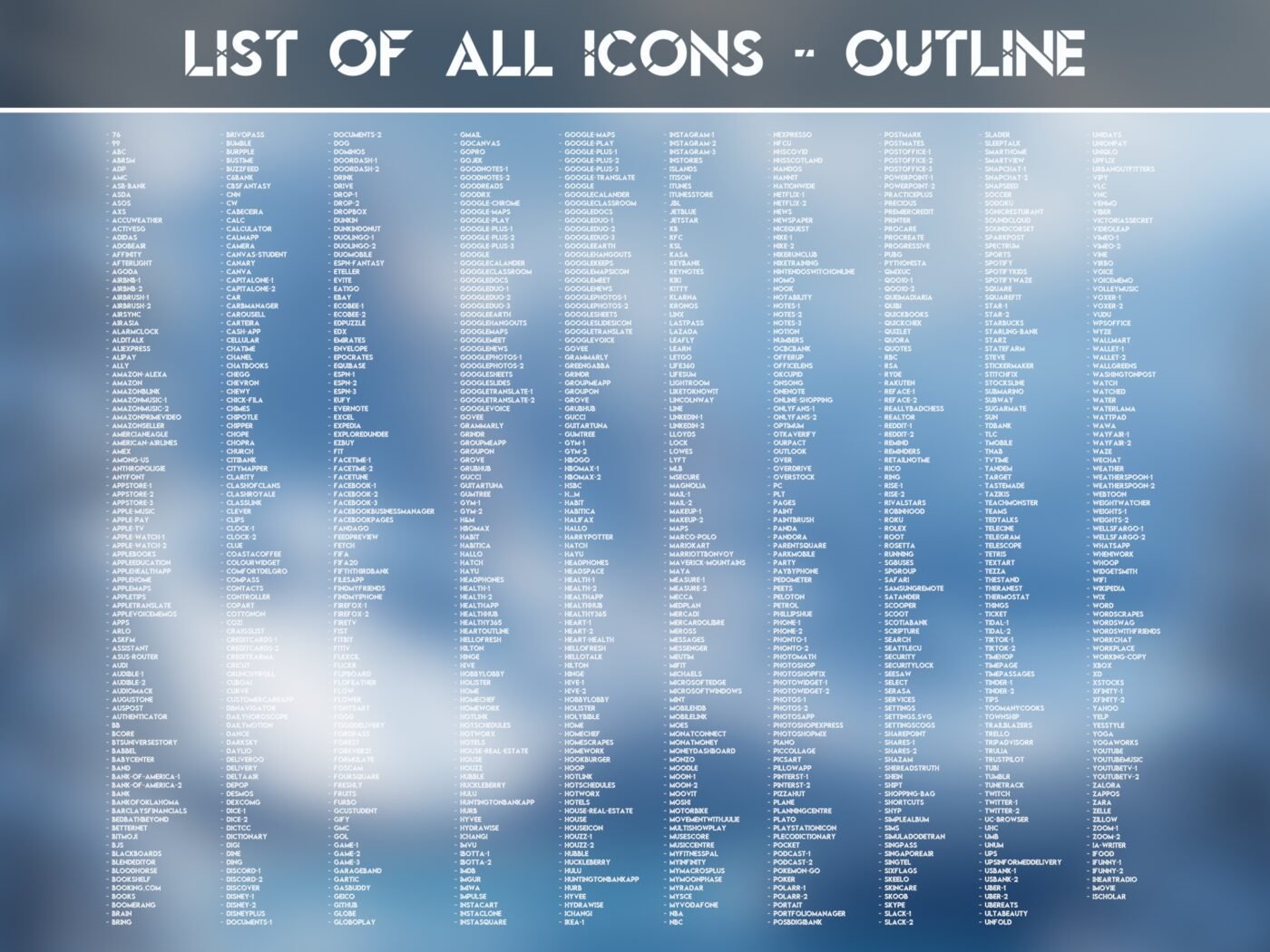 List of the Outline Icons of the Winter Season Icon Pack