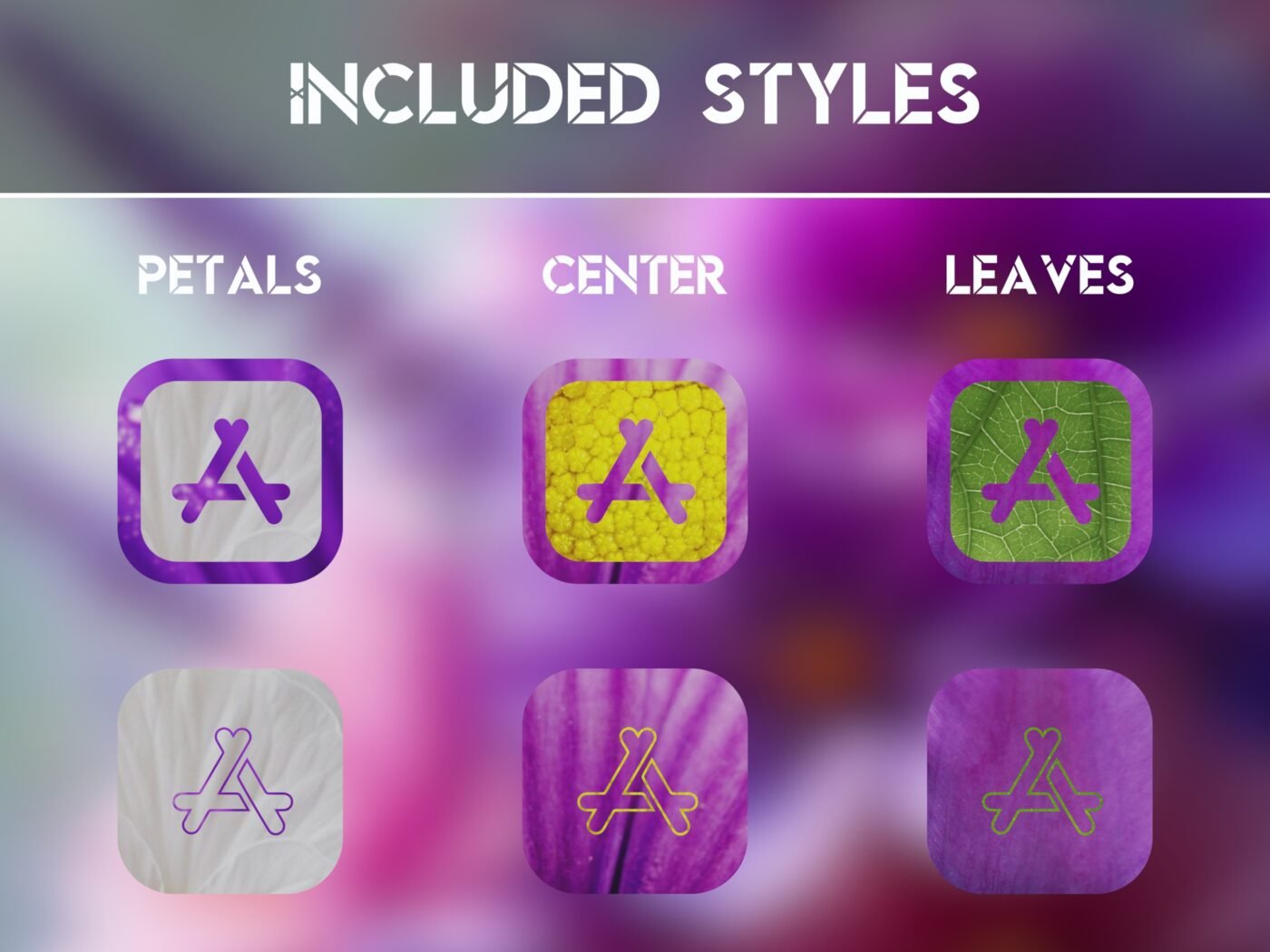 Styles of the Blooming Violets Icon Pack