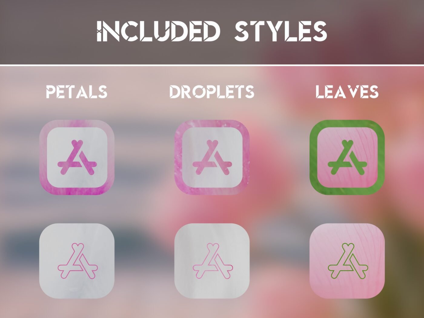 Styles of the Sunlit Tulips Icon Pack