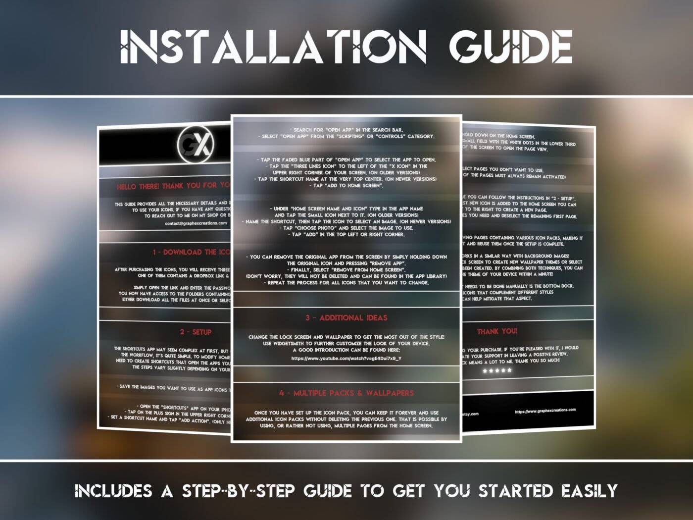 Installation Guide Showcase of the Pirate Captain Icon Pack