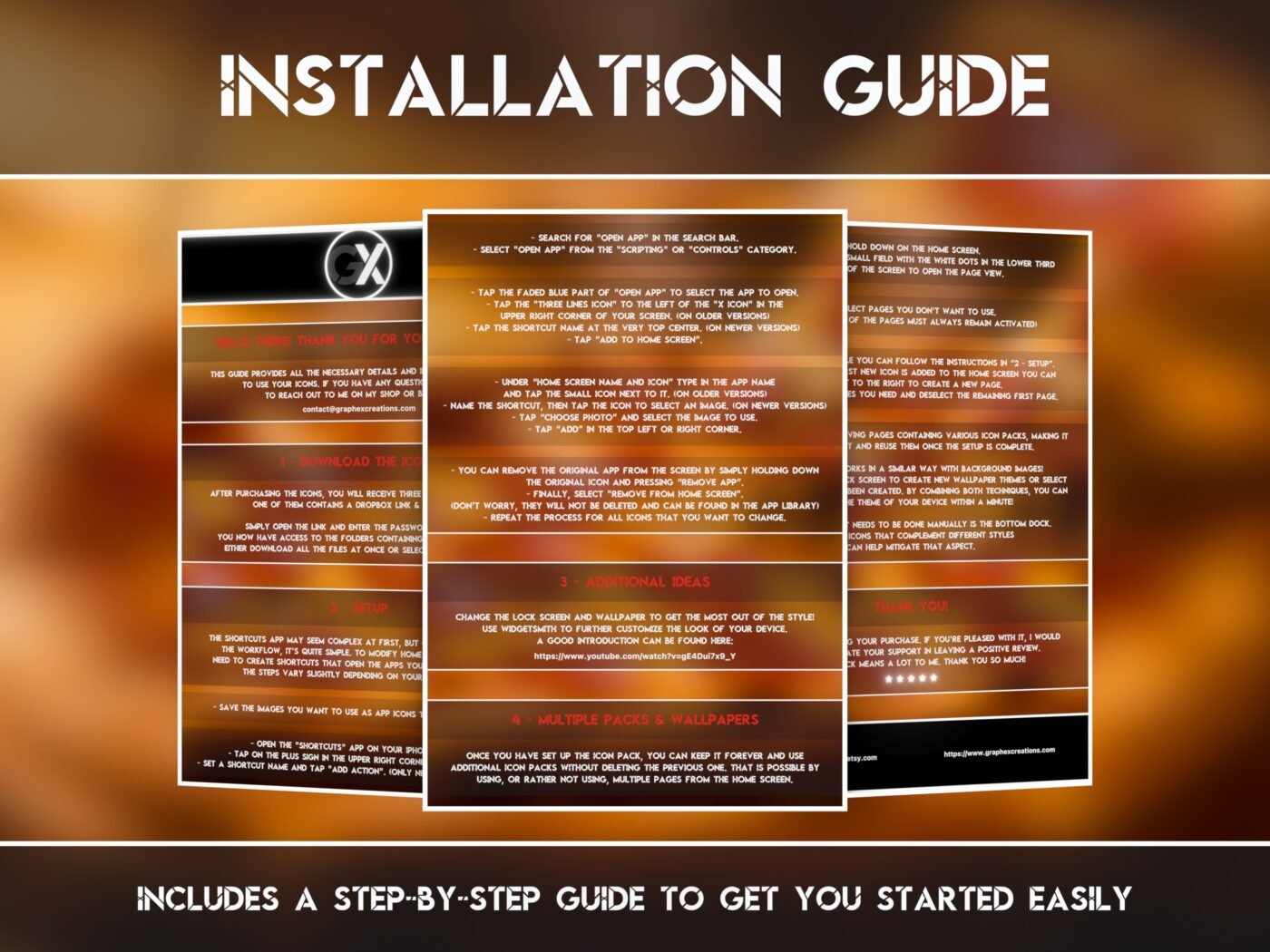 Installation Guide Showcase of the Pizza Party Icon Pack