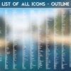 List of the Outline Icons of the Pirate Cove Icon Pack