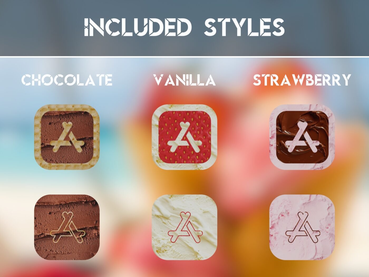 Styles of the Ice Cream Icon Pack