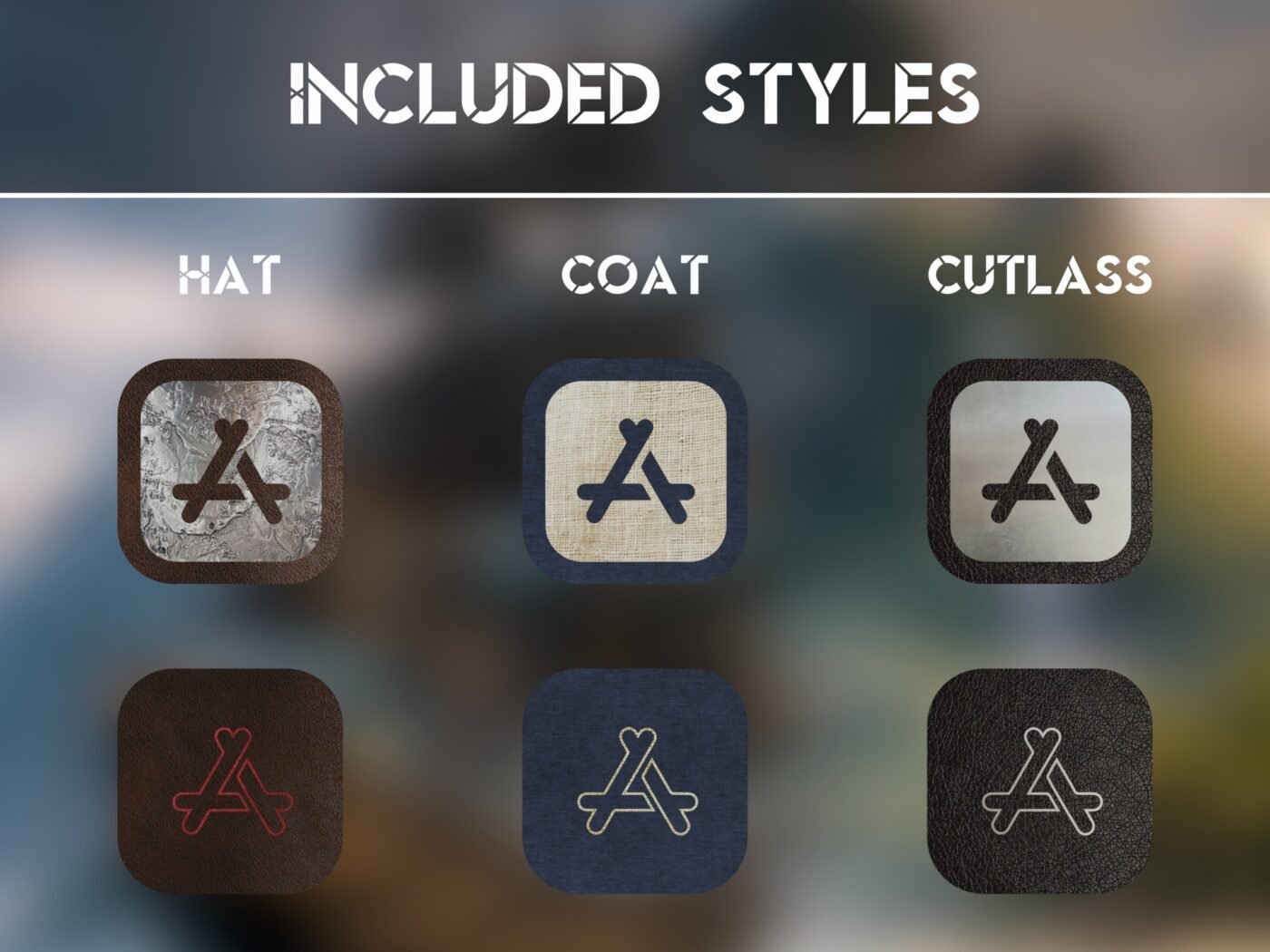 Styles of the Pirate Captain Icon Pack