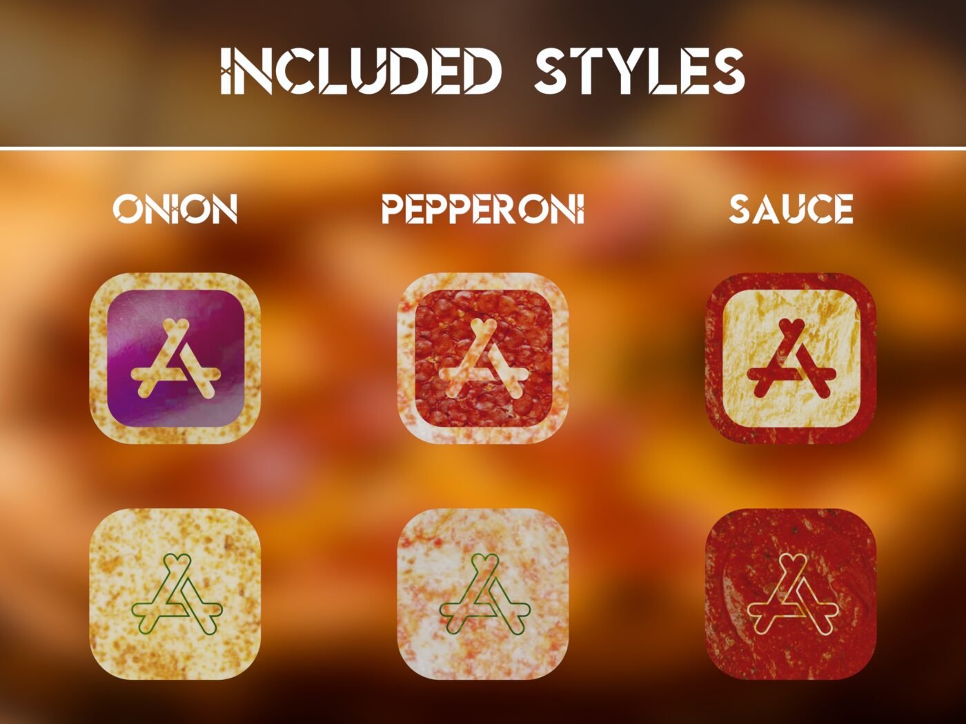 Styles of the Pizza Party Icon Pack